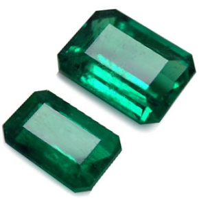 Natural emeralds